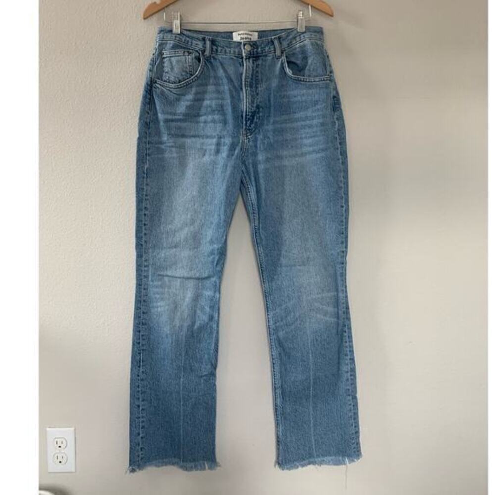 REFORMATION JEANS High Rise Malta Wash Fray Leg‎ Denim